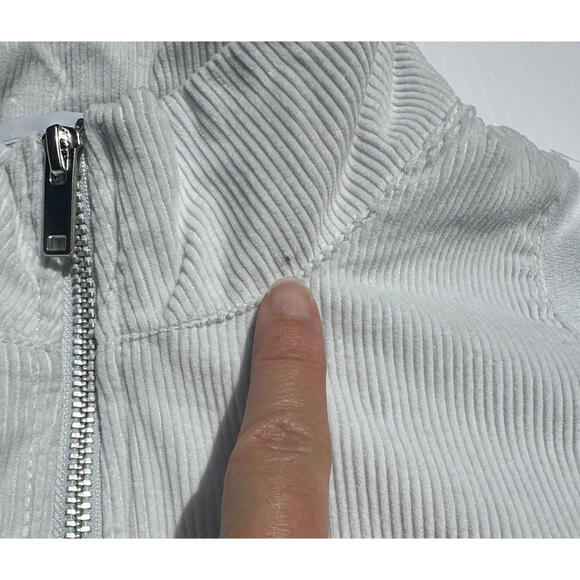 Nike Air Corduroy Oversized Fit Full Zip Jacket Pale Blue Womens Size Large - Picture 9 of 9